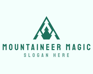 Mountain Peak Forest  logo design