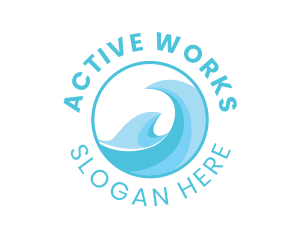 Modern Water Wave logo design