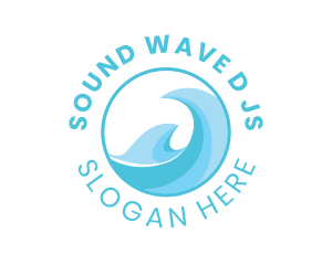 Modern Water Wave logo design