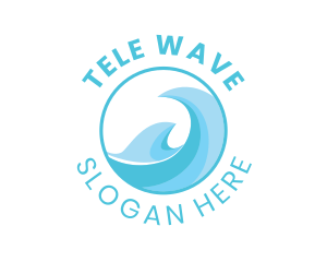 Modern Water Wave logo design