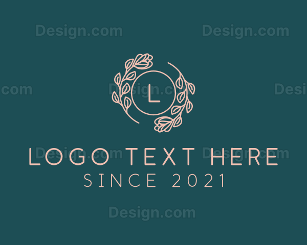 Beauty Floral Wreath Logo