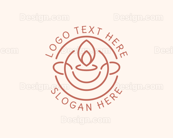 Scented Candle Badge Logo