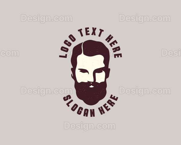 Male Barber Beard Logo