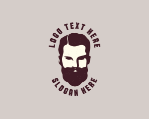 Male Barber Beard logo