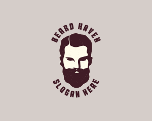 Male Barber Beard logo design