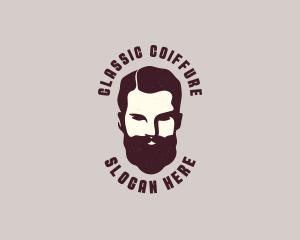 Male Barber Beard logo design