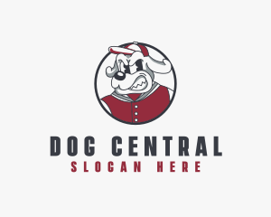 Angry Varsity Dog logo design