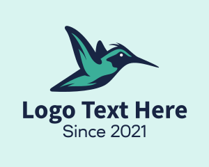 Blue Flying Hummingbird logo