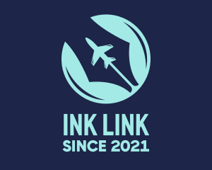 Pen Nib Airplane logo design