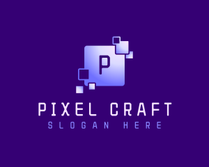 Square Tech Pixel logo design