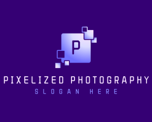 Square Tech Pixel logo design