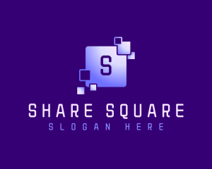 Square Tech Pixel logo design