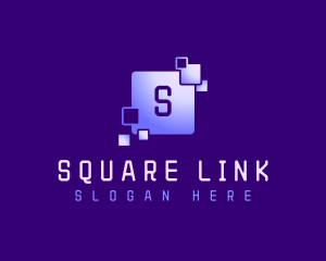 Square Tech Pixel logo design