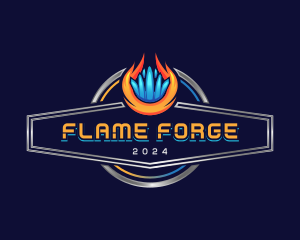 Fire Ice Refrigeration logo design