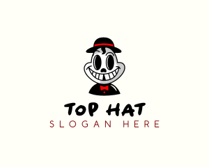 Smiling Skull Hat logo