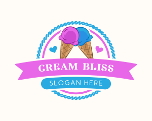  Ice Cream Cone logo design