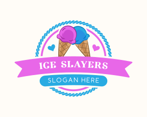  Ice Cream Cone logo design