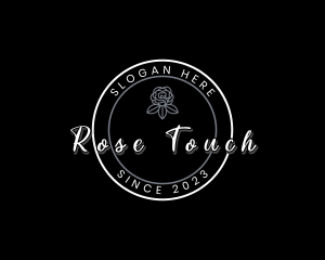 Round Rose Script logo
