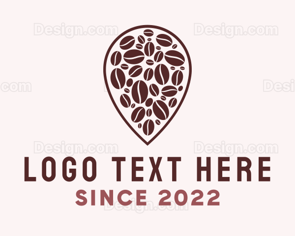 Coffee Bean Location Logo