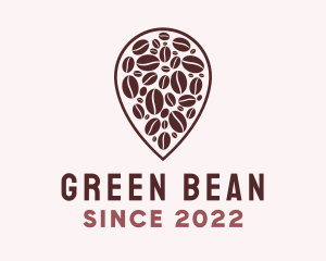 Coffee Bean Location logo design