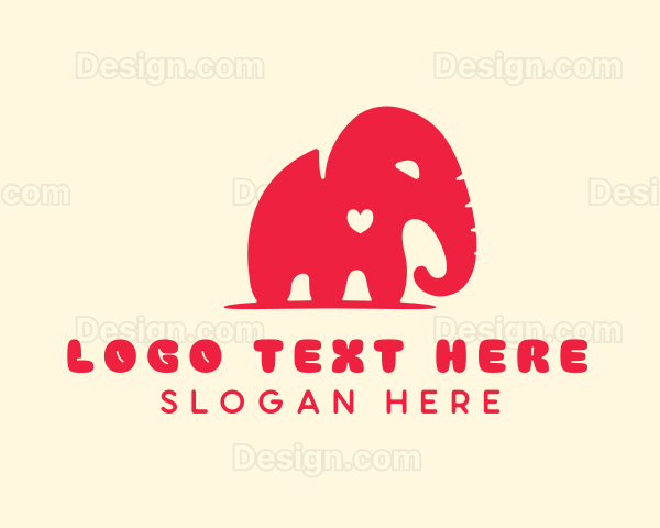 Elephant Zoo Wildlife Logo