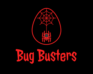 Red Spider Web Egg logo design