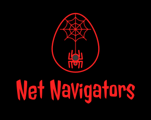 Red Spider Web Egg logo