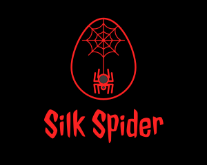 Red Spider Web Egg logo design