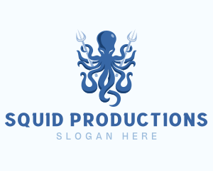 Squid Kraken Trident logo