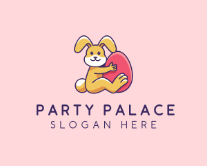 Big Easter Bunny Egg logo design