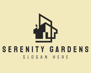 Home Apartment Building logo design