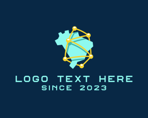 Networking - Brazil Tech Network logo design