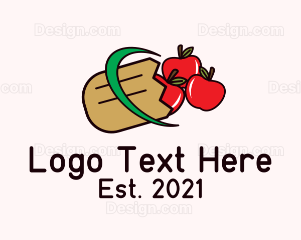 Apple Grocery Bag Logo