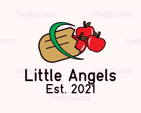 Apple Grocery Bag Logo