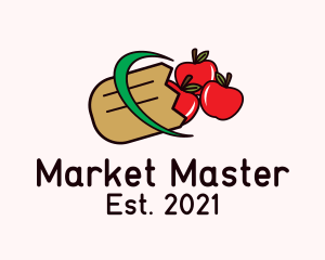 Apple Grocery Bag logo design