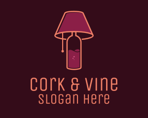 Wine Lampshade Bar logo design