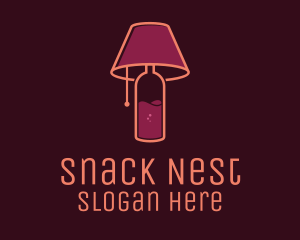 Wine Lampshade Bar logo design