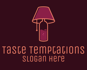 Wine Lampshade Bar logo design