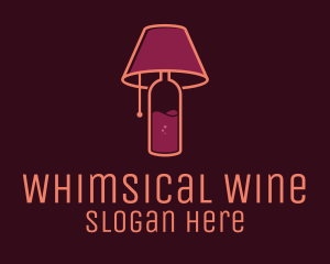 Wine Lampshade Bar logo design