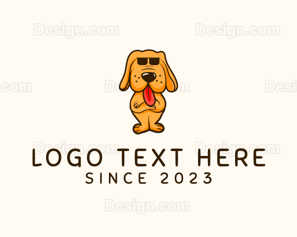 Cool Sunglasses Dog Logo