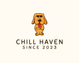 Cool Sunglasses Dog Logo