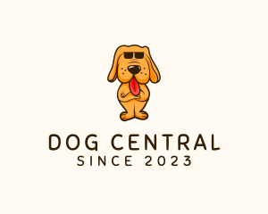 Cool Sunglasses Dog logo design