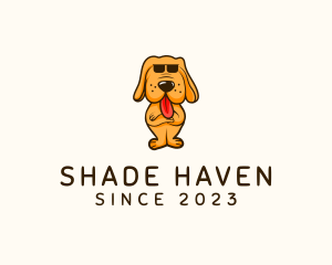 Cool Sunglasses Dog logo design