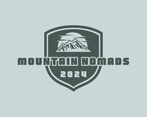 Mountain Hiking Adventure logo design