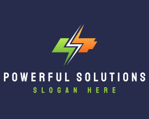 Battery Energy Bolt logo design