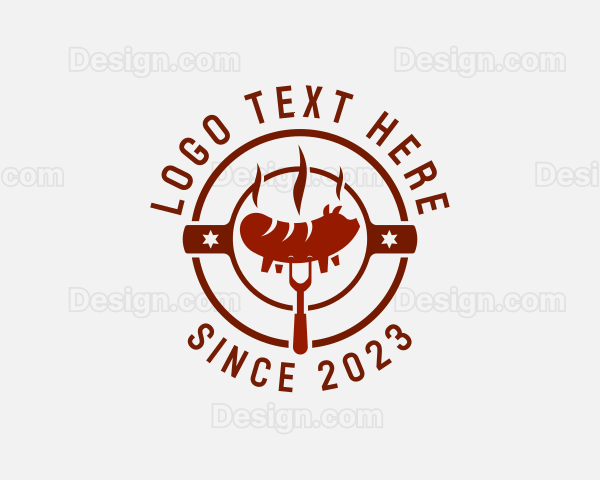 Grilled Pork Hot Dog Logo