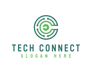 Business Tech Letter C logo