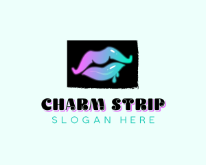 Intimate Lips Strip Club logo design