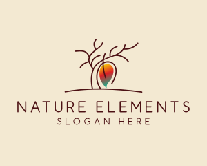 Minimalist Tree Nature logo design