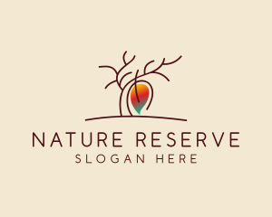 Minimalist Tree Nature logo design